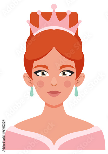 Illustration of a queen wearing a crown
