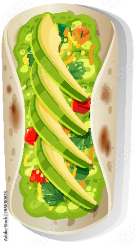 Delicious Mexican Avocado Wrap