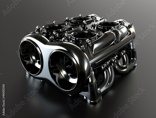 A 3D render of a sidebyside air intake kit photo