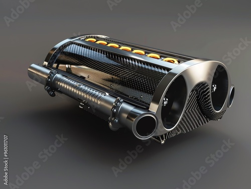 A 3D render of a sidebyside air intake kit photo