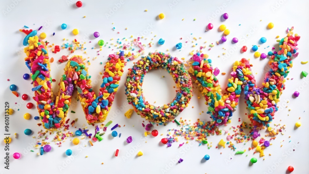 Obraz premium Colorful Sprinkles Forming the Word 