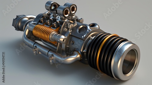 A 3D render of an ATV air intake restrictor photo