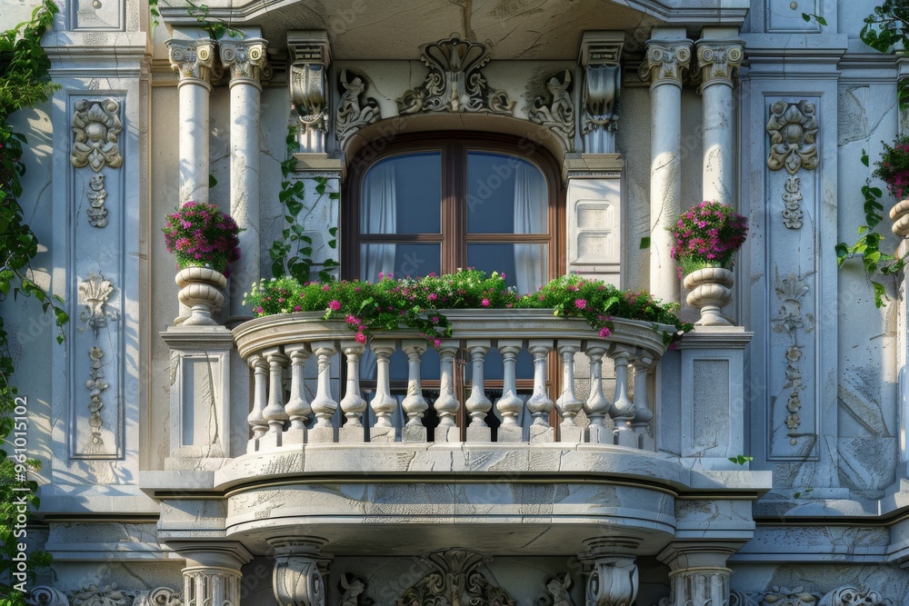 Fototapeta premium Classical Building Balcony