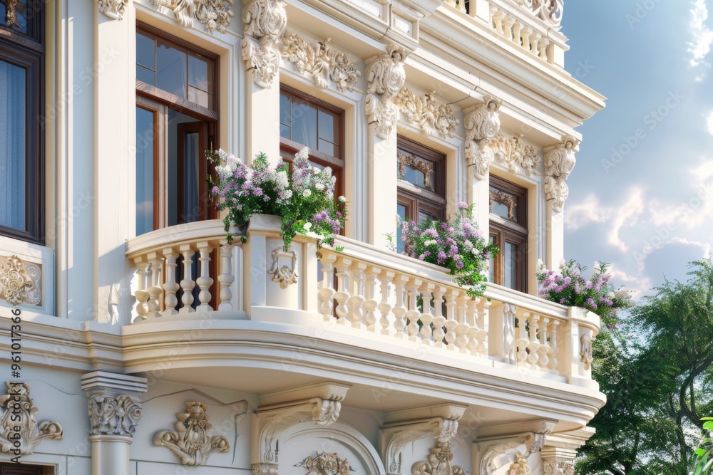 Fototapeta premium Classical Building Balcony