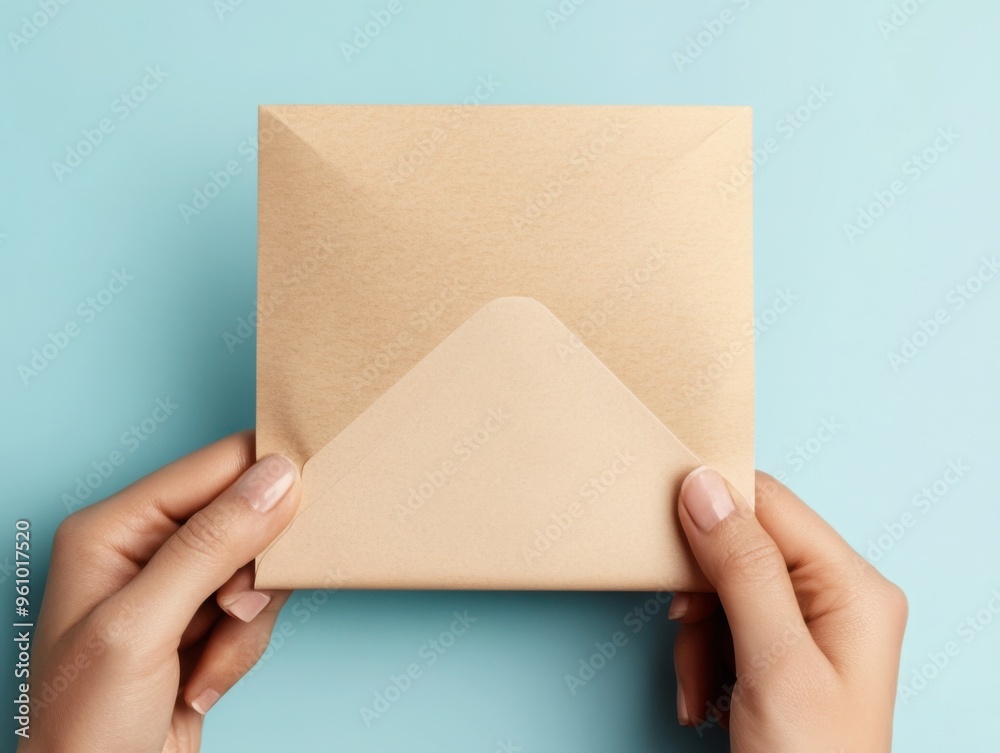 Pay day scene, hands opening a paycheck envelope with cash inside, 3D rendering Pay day scene, hands opening a paycheck envelope with cash inside, 3D rendering