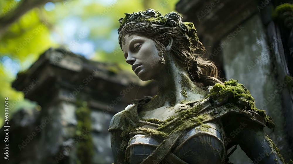 a statue of a woman. a statue of a woman.