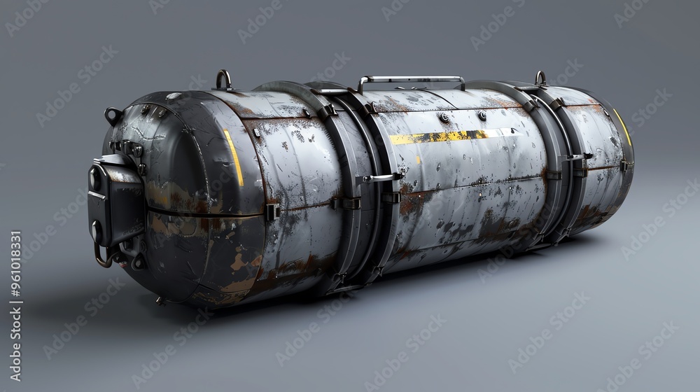 A detailed 3D render of a sidebyside fuel tank A detailed 3D render of a sidebyside fuel tank