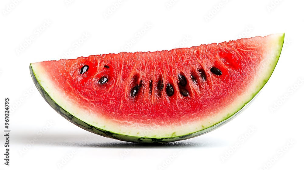 Fresh Watermelon Slice Isolated on White Background Fresh Watermelon Slice Isolated on White Background
