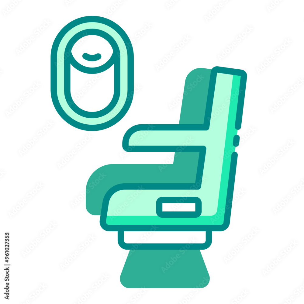 Seats icon representing passenger seating in an airplane cabin.