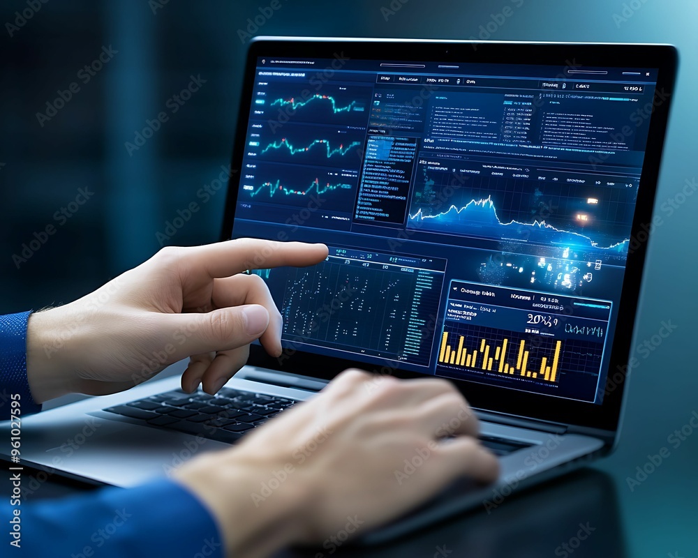 Quantitative Equity Performance Analysis: Bird's Eye View Realistic Photo with Soft Mood Background Quantitative Equity Performance Analysis: Bird's Eye View Realistic Photo with Soft Mood Background