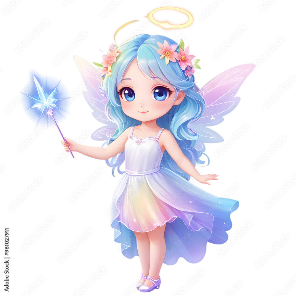 Cute cartoon fairy clipart, on transparent background, png, cutout Cute cartoon fairy clipart, on transparent background, png, cutout