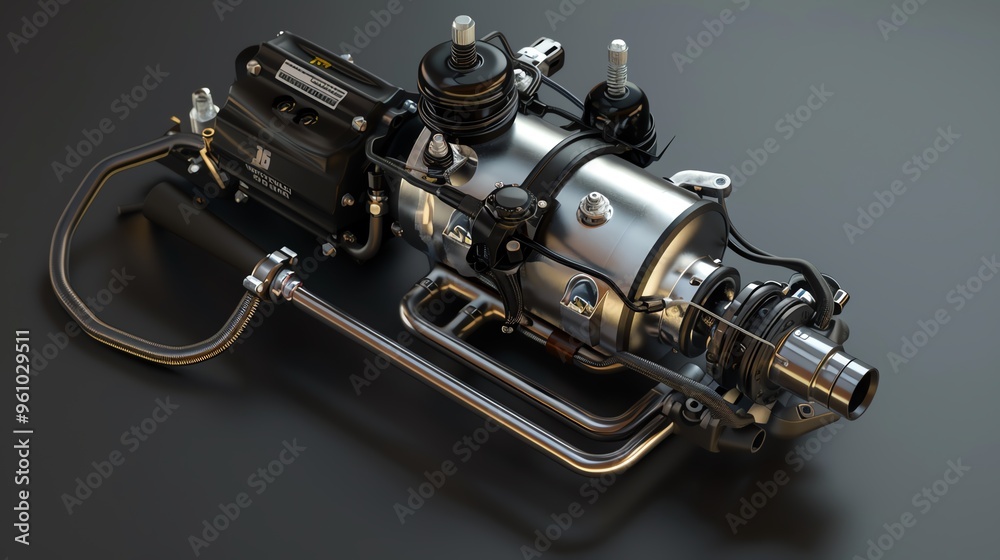 A realistic 3D render of an ATV fuel pump relay A realistic 3D render of an ATV fuel pump relay