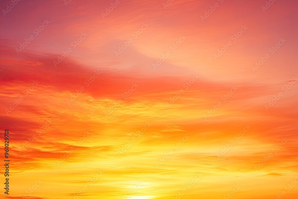 Fototapeta premium A stunning sunset with vibrant hues of orange, pink, and purple illuminating the sky, creating a serene and peaceful atmosphere.