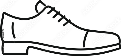 Simple vector icon of a formal shoe, perfect for fashion blogs and websites