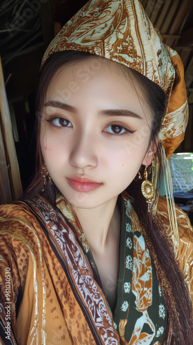 Heritage Pride: Confident Selfie in Traditional Attire Capturing Deep Roots Connection