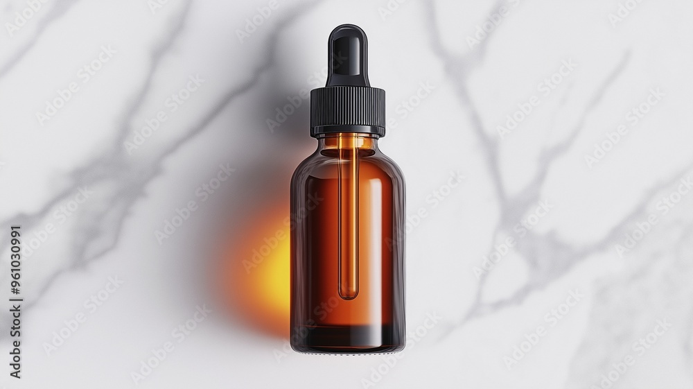 A ready-to-use serum container is positioned against a white backdrop.