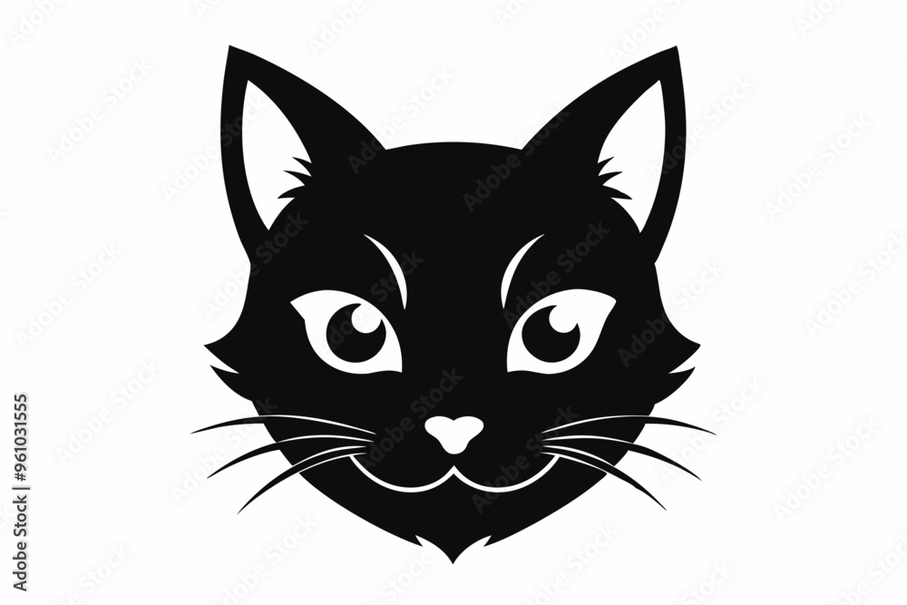Cat head silhouette vector, cat silhouette svg Cat head silhouette vector, cat silhouette svg