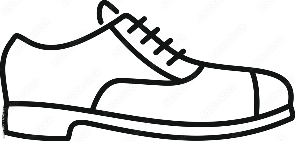This line art illustration features a classic oxford shoe, perfect for representing men's fashion and footwear This line art illustration features a classic oxford shoe, perfect for representing men's fashion and footwear