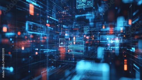 Abstract Digital Network Background.