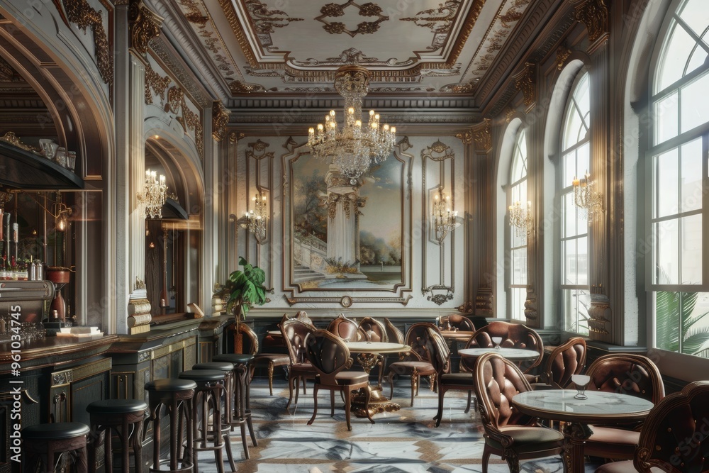 Classical Theme Cafe Interior Classical Theme Cafe Interior