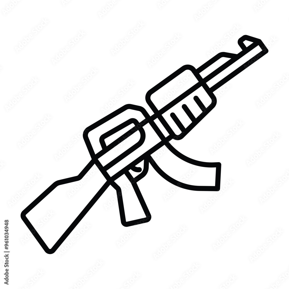 Obraz premium Weapon, gun set icon vector design template 