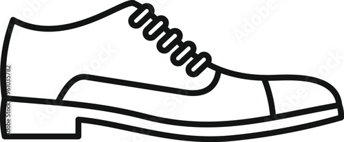This icon represents a classic elegant male leather shoe with laces, suitable for fashion and retail businesses