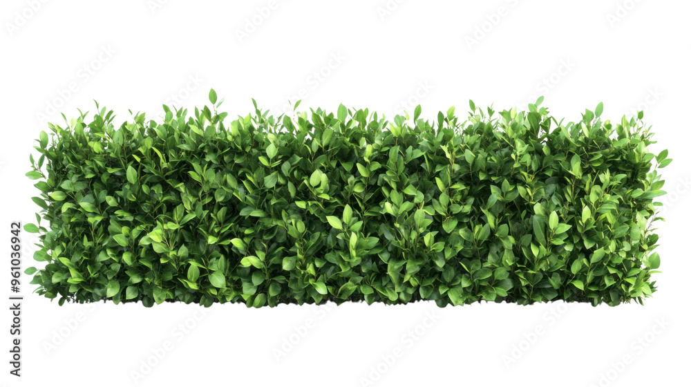 Obraz premium Bush or shrub wall isolated on transparent background for graphic design.