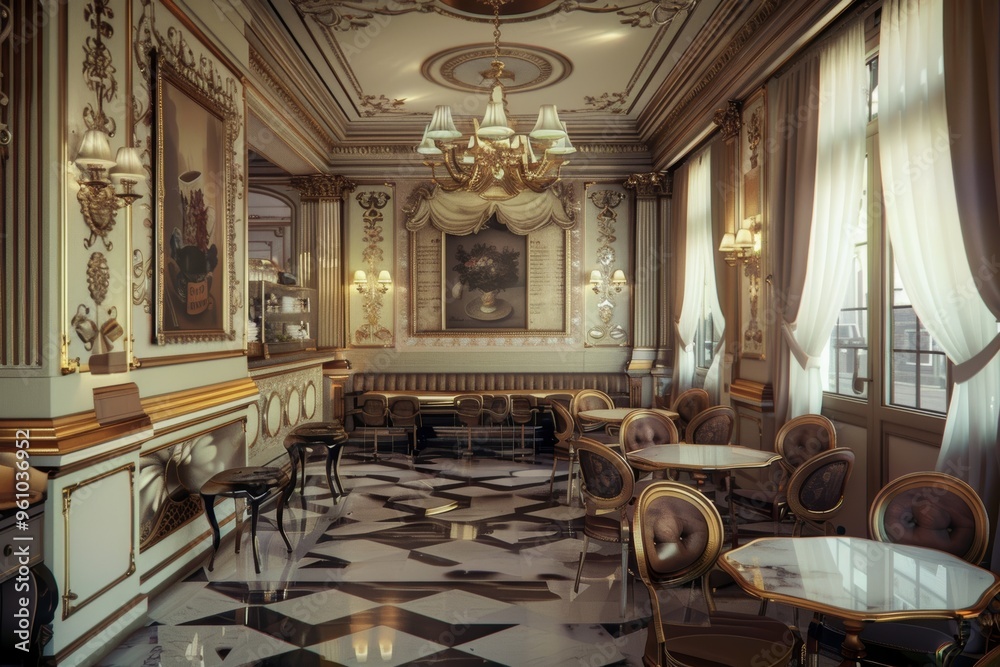 Classical Theme Cafe Interior Classical Theme Cafe Interior