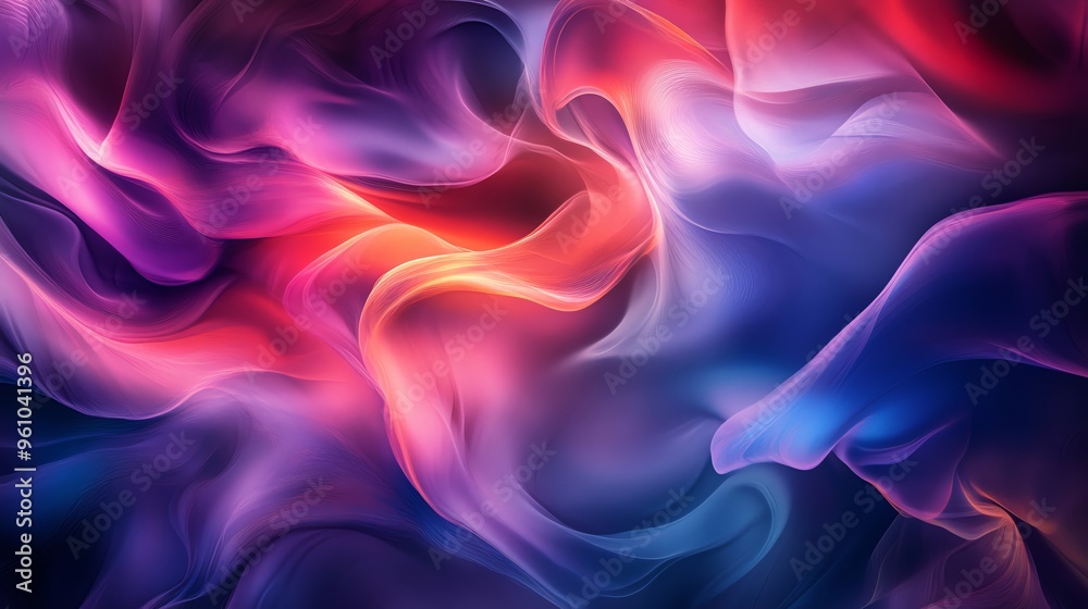 Abstract background with colorful, flowing, smoke-like designs. Abstract background with colorful, flowing, smoke-like designs.