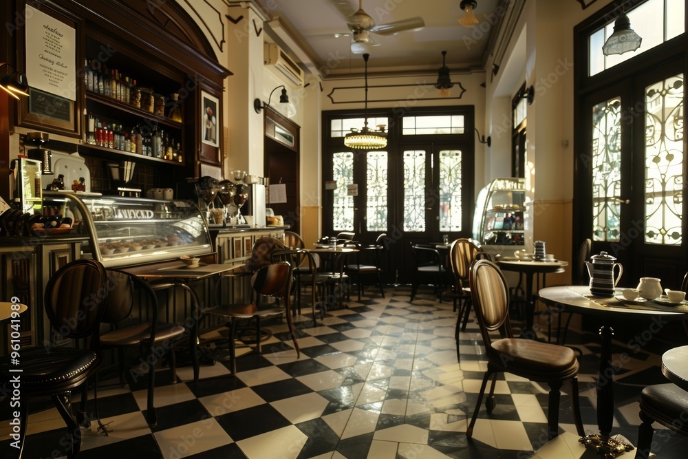 Obraz premium Classical Theme Cafe Interior
