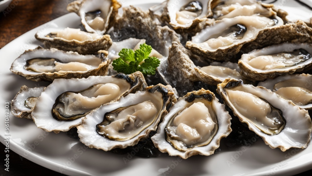 oysters on a plate oysters on a plate