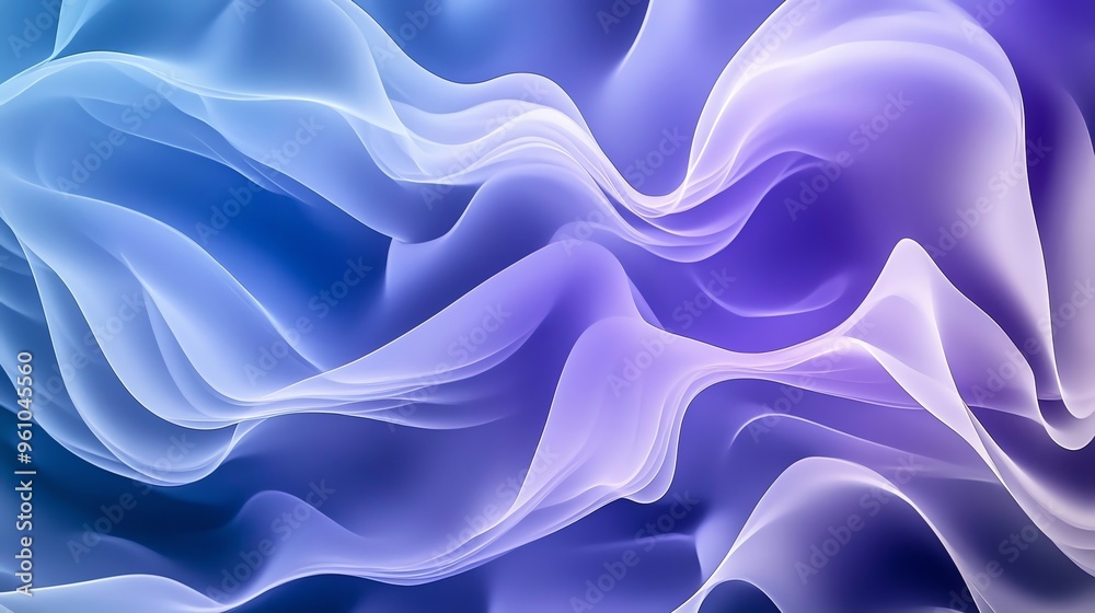 Obraz premium Abstract purple and blue wavy background.