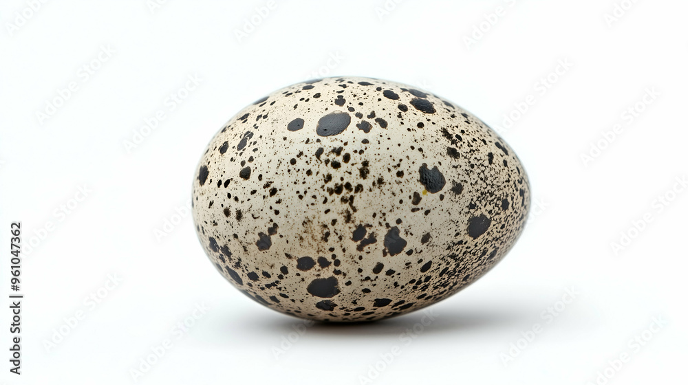 Speckled Quail Egg Isolated on White Background Speckled Quail Egg Isolated on White Background