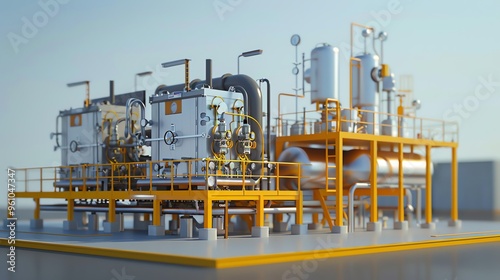 A 3D render of a sidebyside fuel composition monitoring system