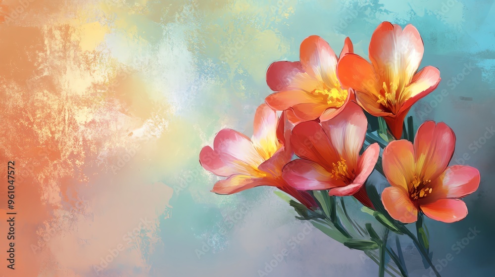 A vibrant bouquet of colorful flowers against a soft, dreamy background, perfect for spring or floral-themed projects. A vibrant bouquet of colorful flowers against a soft, dreamy background, perfect for spring or floral-themed projects.