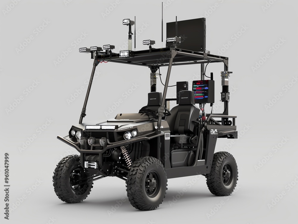 A 3D render of a UTV air quality monitoring system A 3D render of a UTV air quality monitoring system