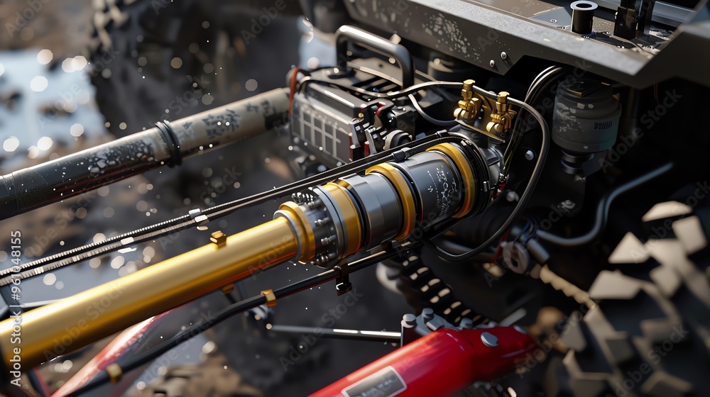 A 3D render of a UTV fuel quality transducer A 3D render of a UTV fuel quality transducer