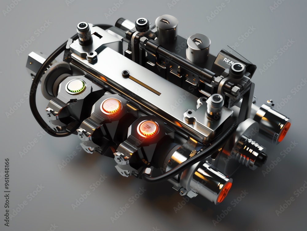 Fototapeta premium A 3D render of a UTV fuel rate transducer