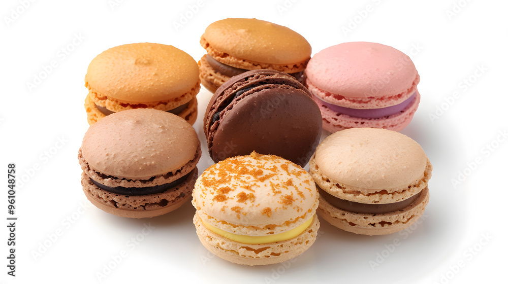 Food Photography of Colorful Macarons. Food Photography of Colorful Macarons.
