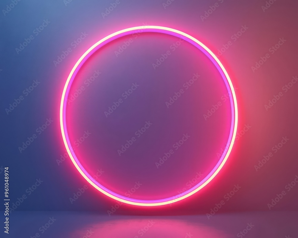 Obraz premium Loading symbol, soft neon glow, futuristic interface, 3D illustration