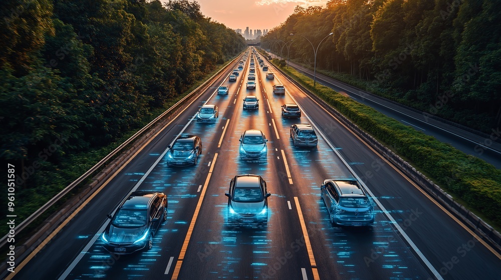 Autonomous Vehicles on Highway with Data Trails Autonomous Vehicles on Highway with Data Trails