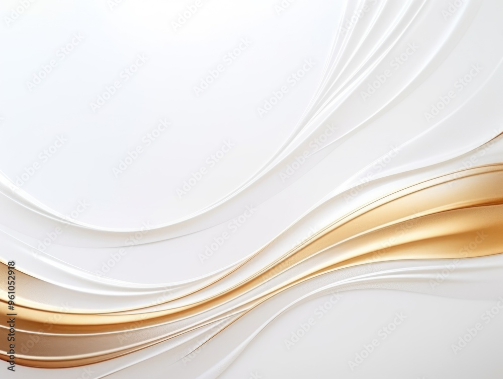 Free plain white background with gold wave Free plain white background with gold wave