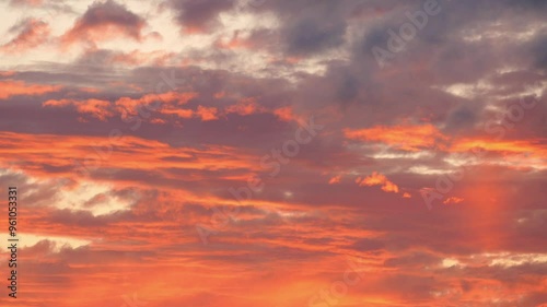 Wallpaper Mural A stunning sunset sky with fluffy clouds and warm colors that inspire awe and wonder Torontodigital.ca