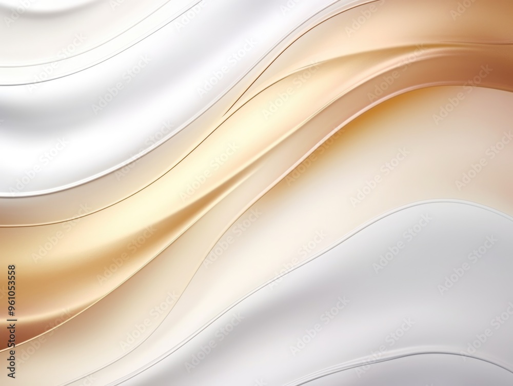 Fototapeta premium Free plain white background with gold wave