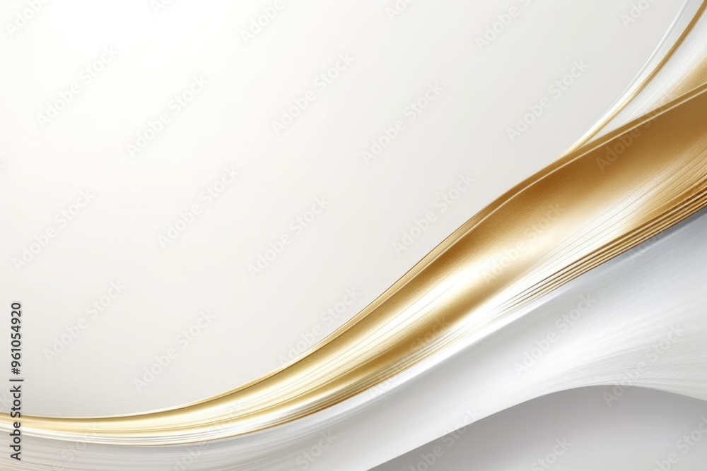 Free plain white background with gold wave Free plain white background with gold wave