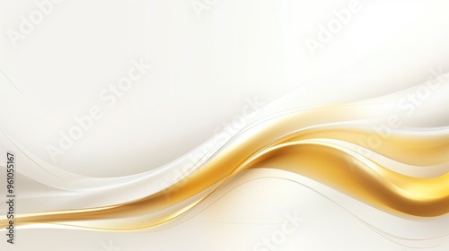 Soft Gold Flow Ridge in Gold and White