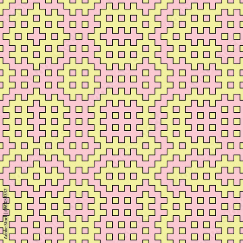 Pastel Hitomezashi Embroidery Pattern