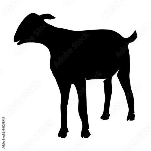 Goat Illustration Silhouette Eid al-Adha