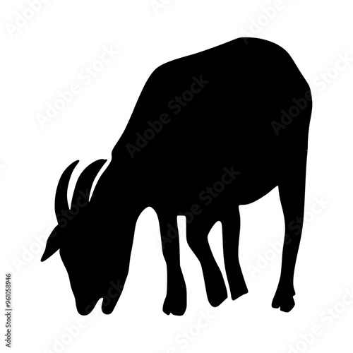 Goat Illustration Silhouette Eid al-Adha