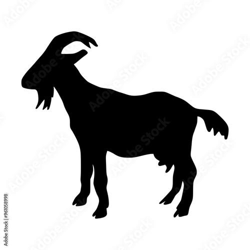 Goat Illustration Silhouette Eid al-Adha